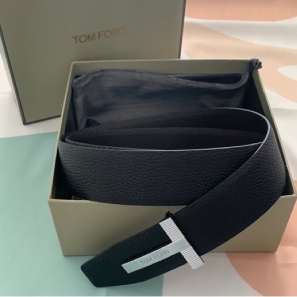 Tom Ford Men's Black Belt Elegant and Stylish